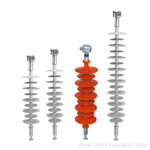 Ball and socket suspension insulator strings in overhead distribution line